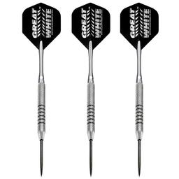 Click here to learn more about the Bottelsen Great White Fixed Point Coarse Knurl Steel Tip Darts.