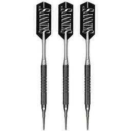 Click here to learn more about the Bottelsen Skinny's Edge Grip Black Steel Soft Tip Darts 16 Grams.