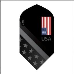 Click here to learn more about the Viper Black American Flag Monocrhome USA Theme V-100 Slim Dart Flights.
