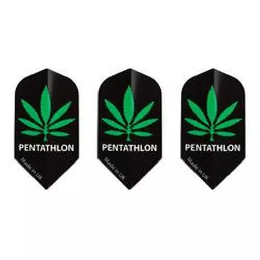 GLD Marijuana Pot Leaf Slim Pentathlon 2071 Dart Flights