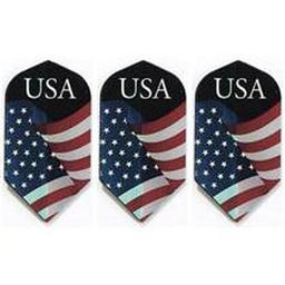Click here to learn more about the GLD Black with USA / American Flag - Poly-Royal 2963 Dart Flights .