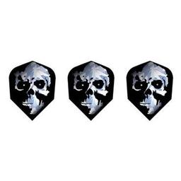 Click here to learn more about the GLD Black Dark Skull Image - 2-D Glitter 5379 Dart Flights Standard.