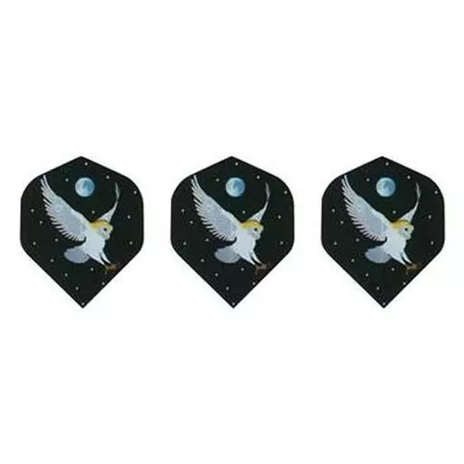GLD Flying Owl at Night - 2-D Glitter 5424 Dart Flights Standard
