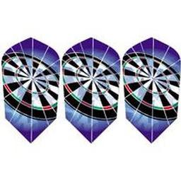 Click here to learn more about the GLD Blue w/ Slanted Dartboard 2-D Glitter Coal Cracker Dart Flights.