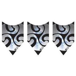 Click here to learn more about the GLD Silver with Black Swirls - 2-D Glitter 5472 Dart Flights.
