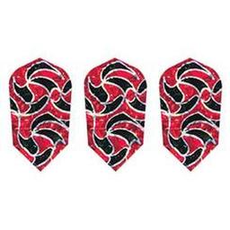 Click here to learn more about the GLD Red with Black Pattern - 2-D Glitter-tex 8719 Dart Flights.