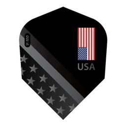 Click here to learn more about the Viper Black American Flag Monocrhome USA Theme V-100 Standard Dart Flights.