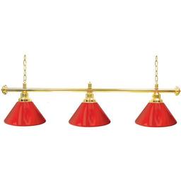 Click here to learn more about the Premium 60 Inch 3 Shade Billiard Pool Table Lamp - Red and Gold.