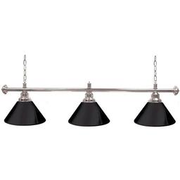 Click here to learn more about the Premium 60 Inch 3 Shade Billiard Pool Table Lamp - Black and Silver.