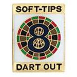 Soft-Tips "8 Dart Out" Award Pin