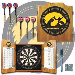 Click here to learn more about the University of Iowa Dart Cabinet Including Darts and Dart Boards.