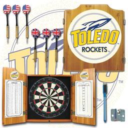Click here to learn more about the University of Toledo Dart Cabinet Including Darts and Dart Board.