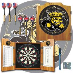 Click here to learn more about the Wichita State University Dart Cabinet Including Darts and Dart Board.