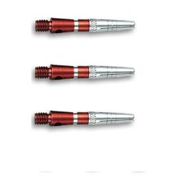 1 set of 3 2ba Red/Silver Aluminum TOP SPIN Dart Shafts 2in 