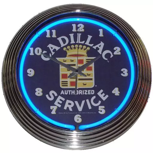 Cadillac Service Neon Clock